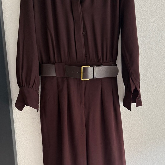 Reiss Dark Brown Belted Jumpsuit - Picture 5 of 5